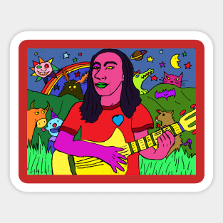 Guitar Player Sticker